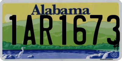 AL license plate 1AR1673