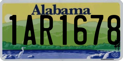 AL license plate 1AR1678