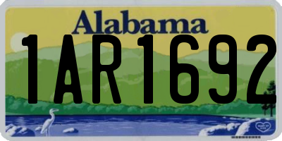 AL license plate 1AR1692