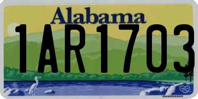 AL license plate 1AR1703