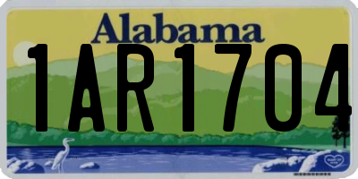 AL license plate 1AR1704