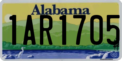 AL license plate 1AR1705