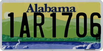 AL license plate 1AR1706