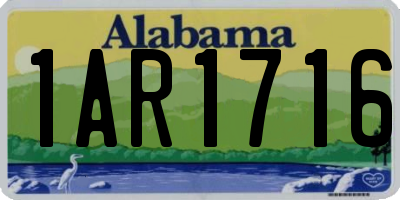 AL license plate 1AR1716