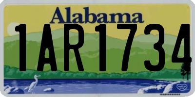AL license plate 1AR1734