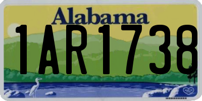AL license plate 1AR1738