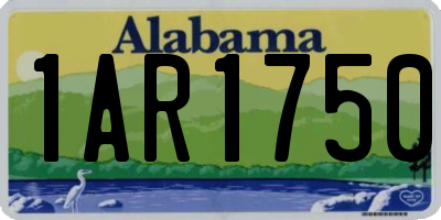 AL license plate 1AR1750