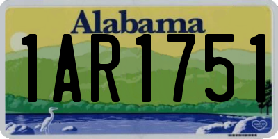 AL license plate 1AR1751