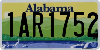 AL license plate 1AR1752