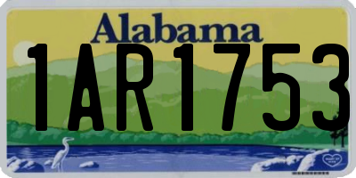 AL license plate 1AR1753