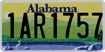 AL license plate 1AR1757