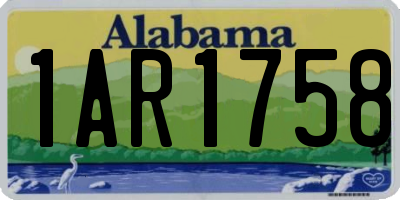AL license plate 1AR1758