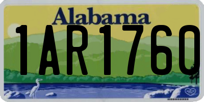 AL license plate 1AR1760