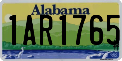 AL license plate 1AR1765