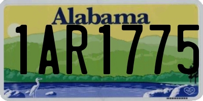 AL license plate 1AR1775
