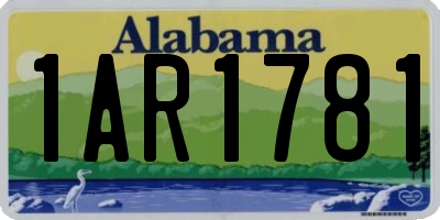 AL license plate 1AR1781