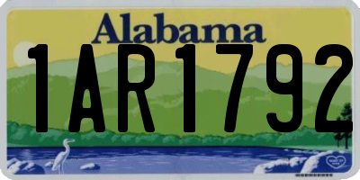 AL license plate 1AR1792