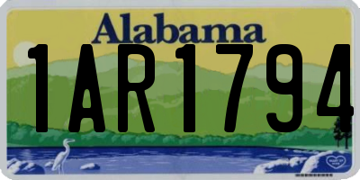 AL license plate 1AR1794