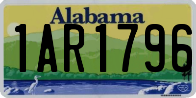 AL license plate 1AR1796