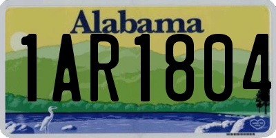 AL license plate 1AR1804