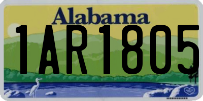AL license plate 1AR1805