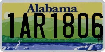 AL license plate 1AR1806