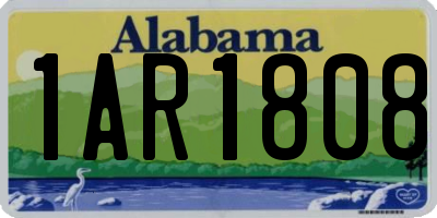 AL license plate 1AR1808