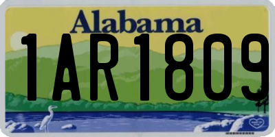 AL license plate 1AR1809