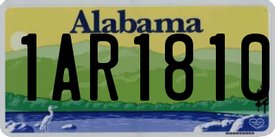 AL license plate 1AR1810