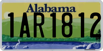 AL license plate 1AR1812