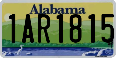AL license plate 1AR1815