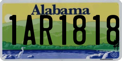 AL license plate 1AR1818