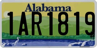 AL license plate 1AR1819