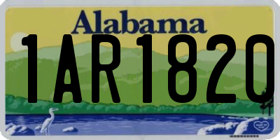 AL license plate 1AR1820