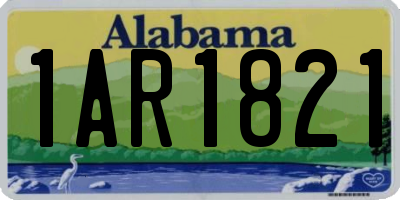 AL license plate 1AR1821