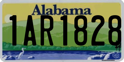 AL license plate 1AR1828