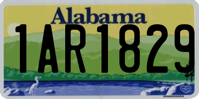 AL license plate 1AR1829