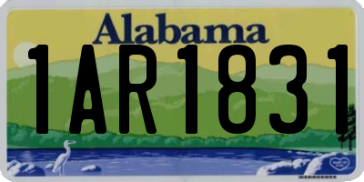 AL license plate 1AR1831
