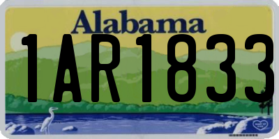 AL license plate 1AR1833
