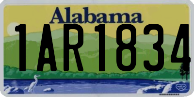 AL license plate 1AR1834