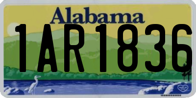 AL license plate 1AR1836