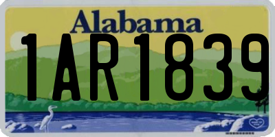 AL license plate 1AR1839