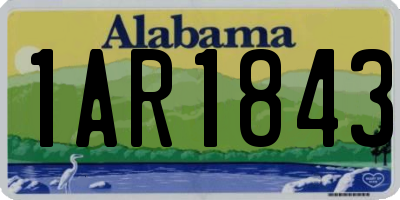 AL license plate 1AR1843