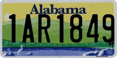AL license plate 1AR1849
