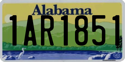 AL license plate 1AR1851