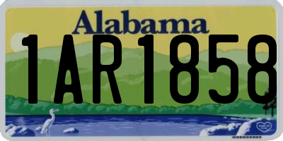 AL license plate 1AR1858