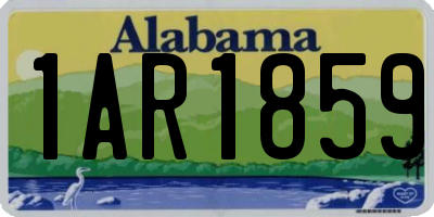 AL license plate 1AR1859
