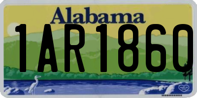 AL license plate 1AR1860