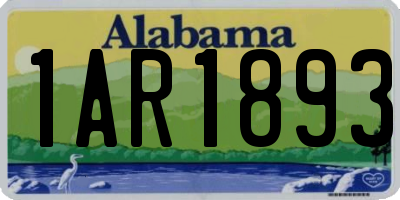 AL license plate 1AR1893