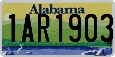 AL license plate 1AR1903
